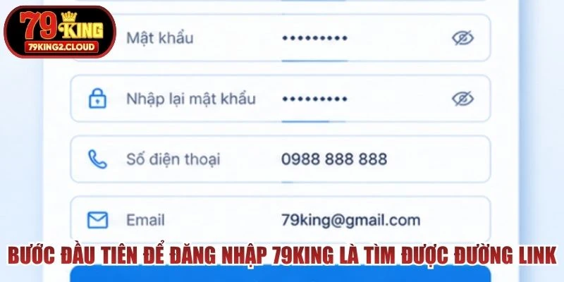 Bước đầu tiên để đăng nhập 79KING là tìm được đường link chuẩn